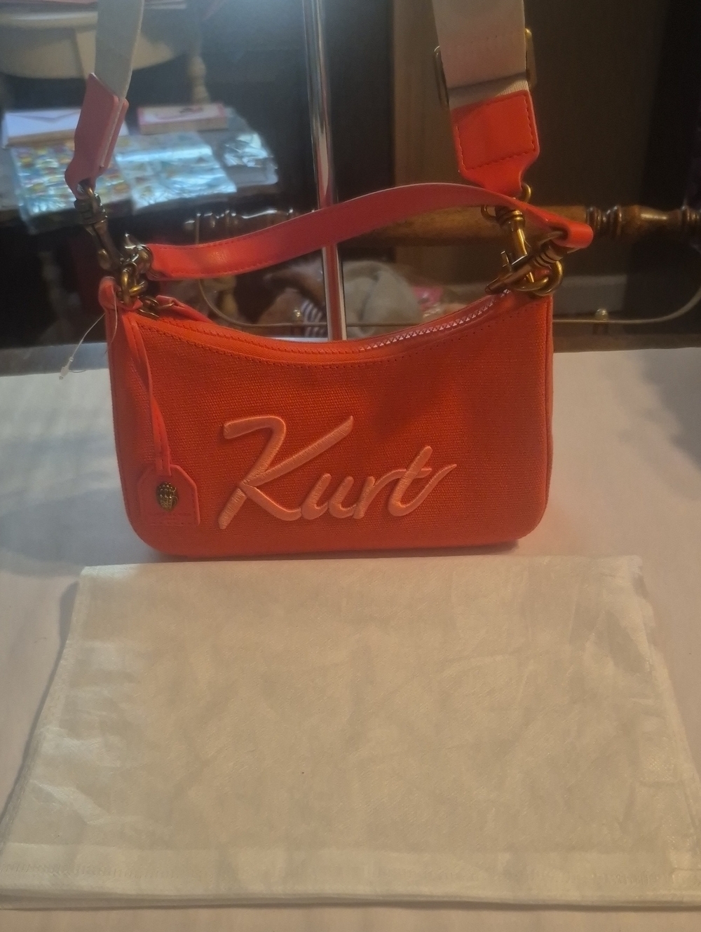 Kurt Geiger NWT . Crossbody Bag with Script Logo